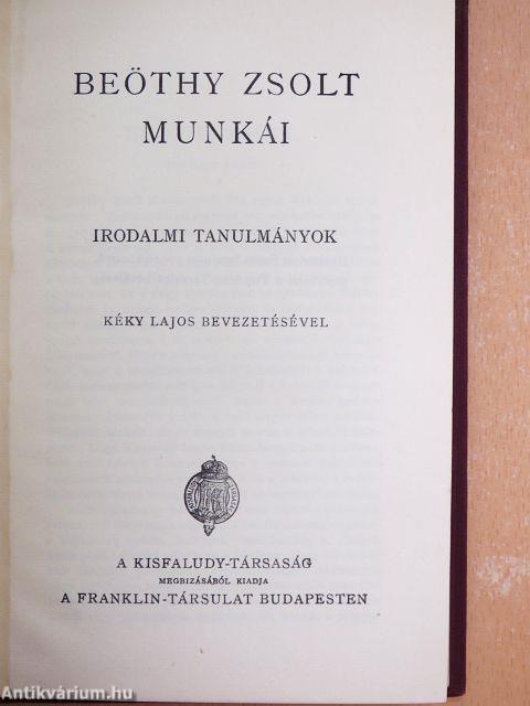 Beöthy Zsolt munkái 