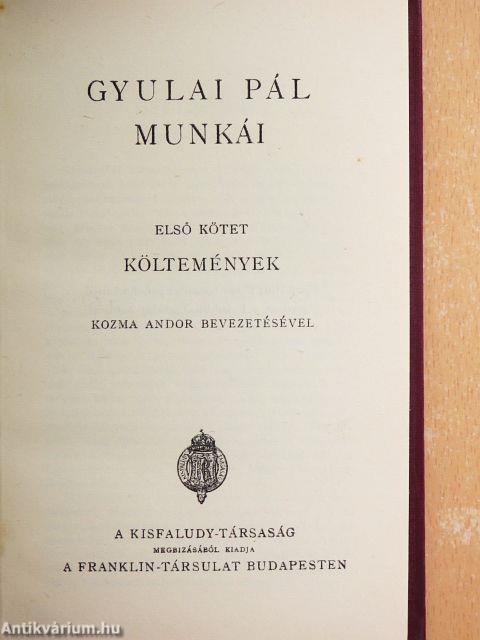 Gyulai Pál munkái I-IV.