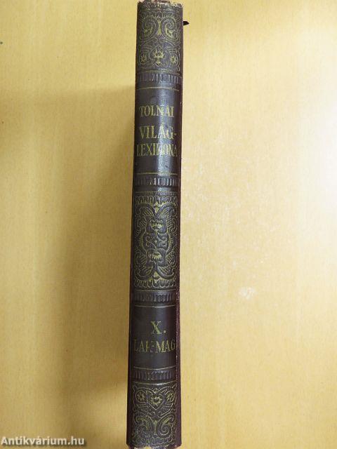 Tolnai uj világlexikona X. (töredék)