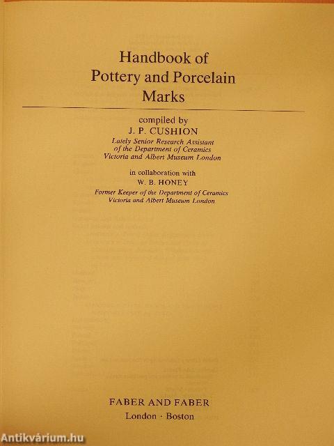 Handbook of Pottery and Porcelain Marks