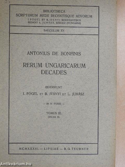 Rerum ungaricarum decades III.