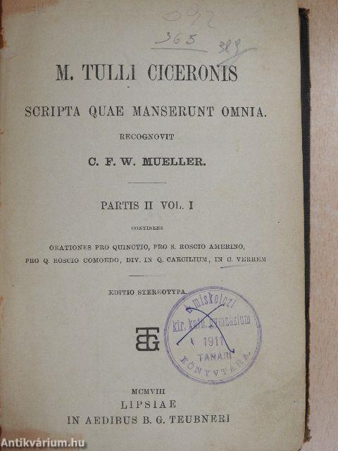 M. Tulli Ciceronis Scripta Quae Manserunt Omnia II/1. (töredék)