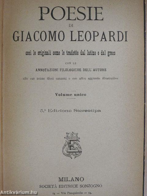 Poesie di Giacomo Leopardi