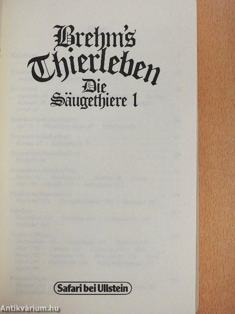 Brehm's Thierleben I-IV.