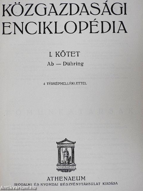 Közgazdasági Enciklopédia I-IV.