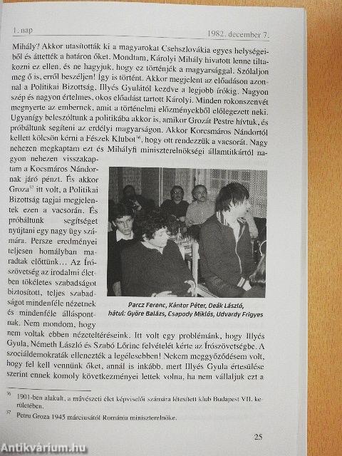 Írók az írószövetség történetéről (1982-83)