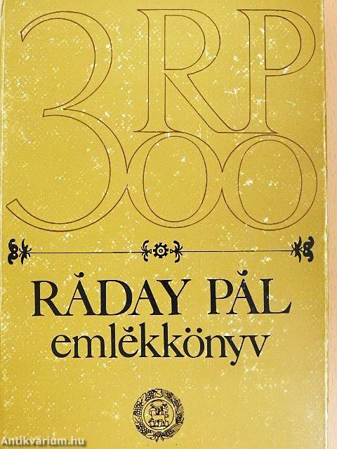 Ráday Pál emlékkönyv