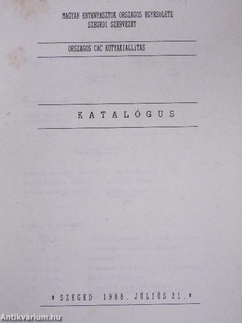 Szeged Jubileumi CAC kiállítás