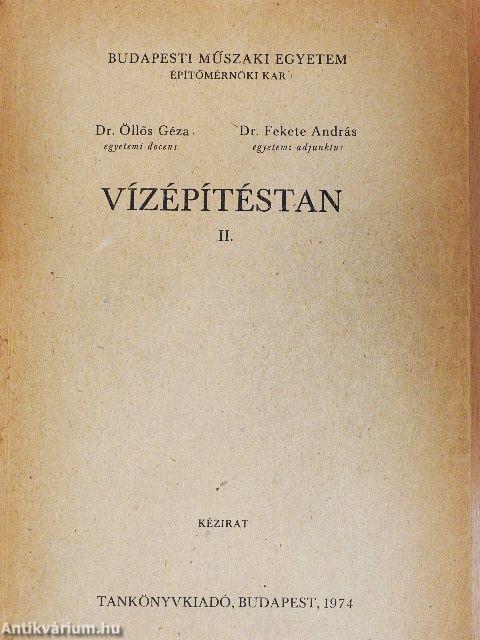 Vízépítéstan II.