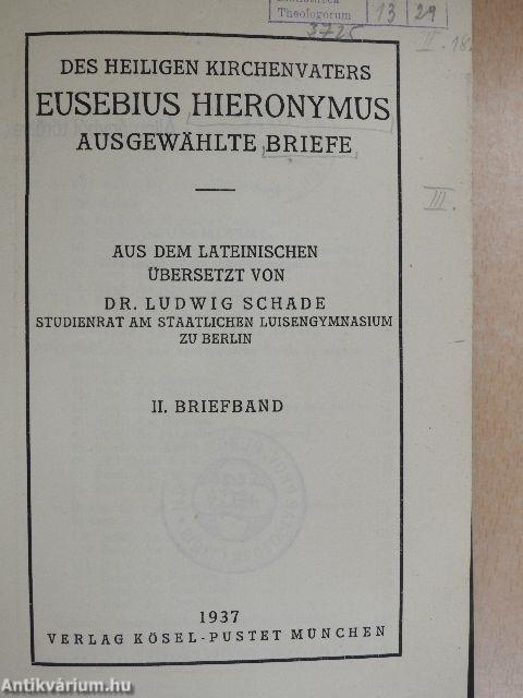 Des Heiligen Kirchenvaters Eusebius Hieronymus ausgewählte Briefe II/2.