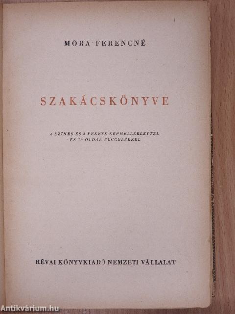 Móra Ferencné szakácskönyve