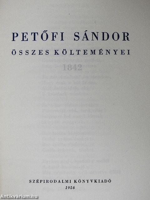 Petőfi Sándor összes költeményei I-II.