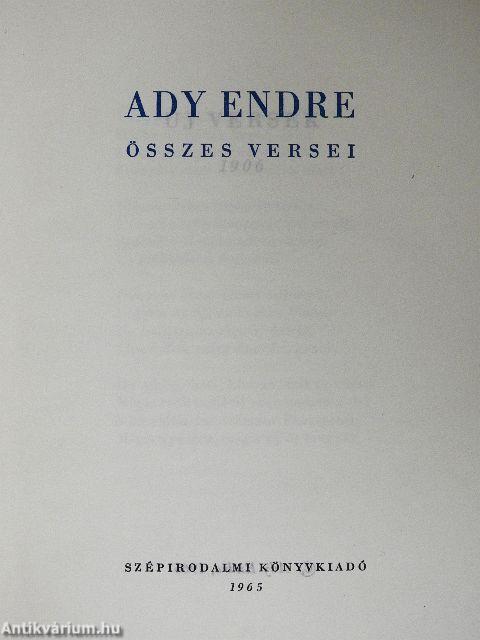 Ady Endre összes versei I-II.