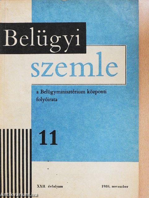 Belügyi Szemle 1984. november