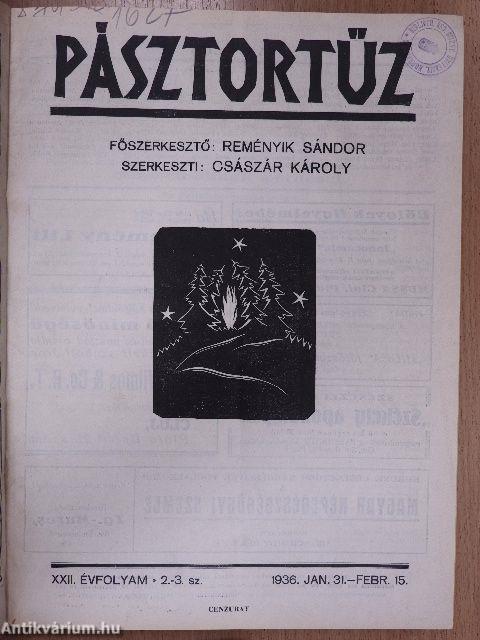 Pásztortűz 1936. (nem teljes évfolyam)