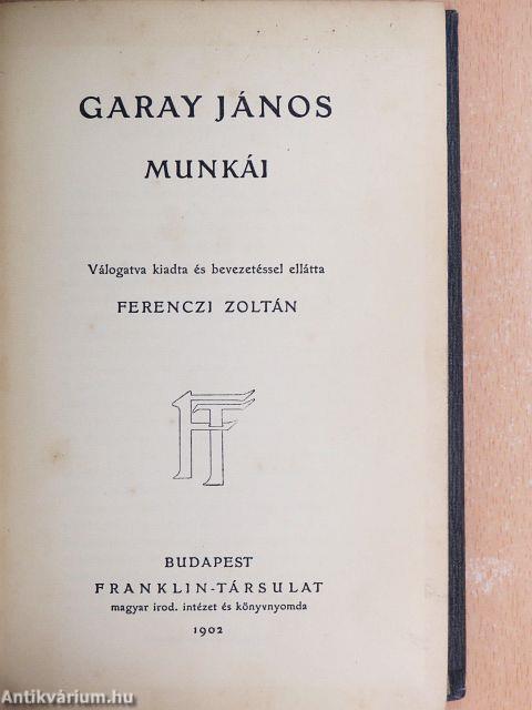 Garay János munkái