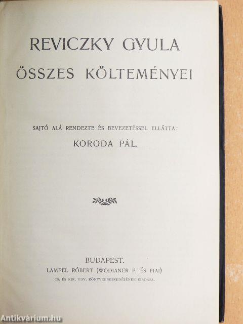 Reviczky Gyula összes költeményei