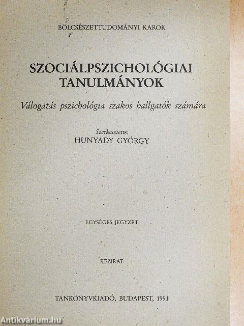 Szociálpszichológiai tanulmányok