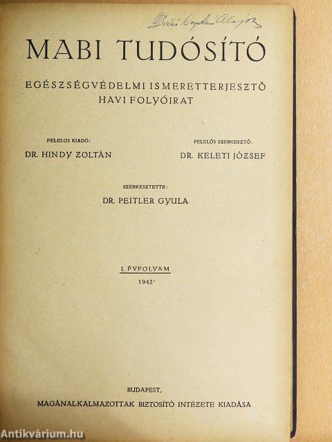 MABI tudósító 1942. január-december/Beszámoló a MABI betegellátásának és orvosai szociális helyzetének megjavításáról/MABI útmutató