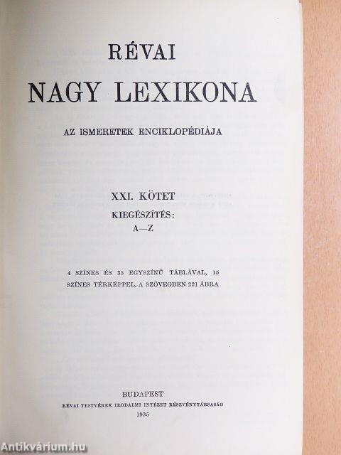 Révai nagy lexikona 21. (töredék)