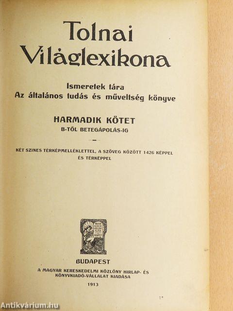 Tolnai Világlexikona III. (töredék)