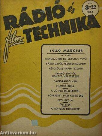 Rádió és filmtechnika 1949. március