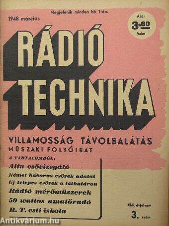 Rádió Technika 1948. március