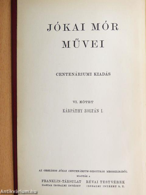 Kárpáthy Zoltán I-II.