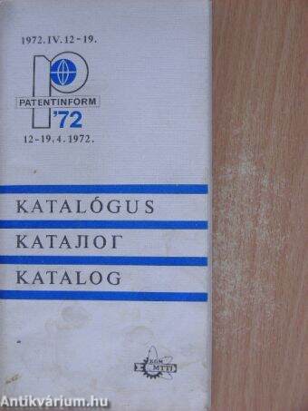 PATENTINFORM '72 katalógus