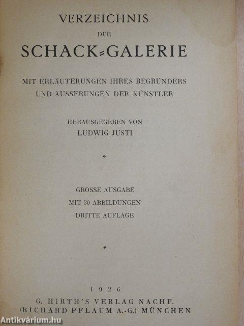 Verzeichnis der Schack-Galerie