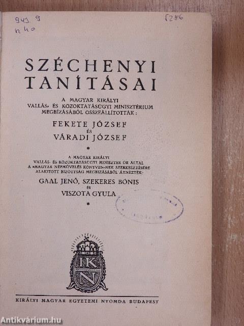 Széchenyi tanításai