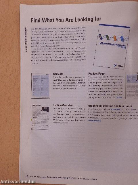 The Measurement and Automation Catalog 2004