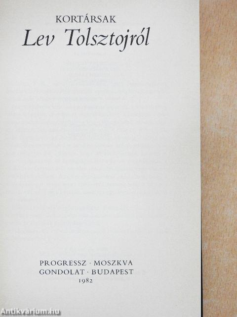 Kortársak Lev Tolsztojról