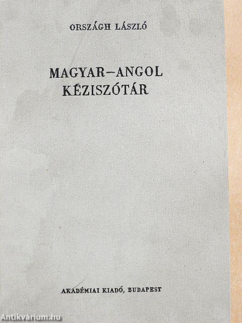 Magyar-angol kéziszótár