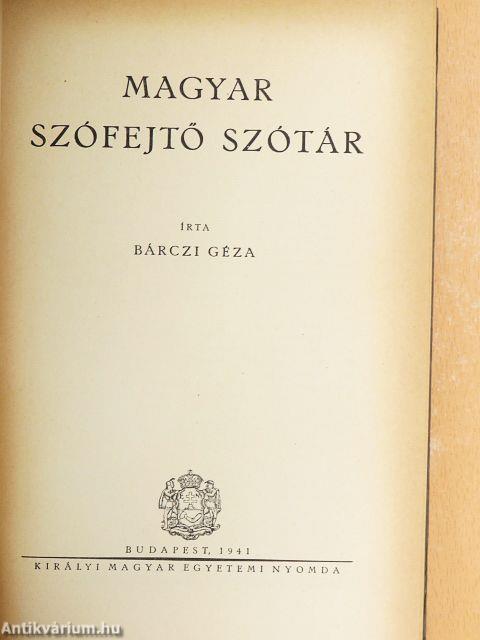 Magyar szófejtő szótár