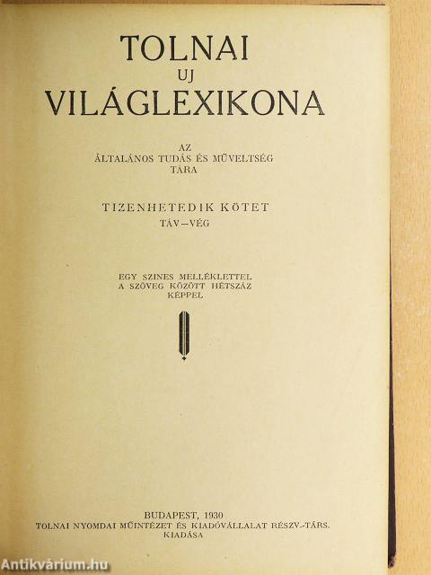 Tolnai uj világlexikona XVII. (töredék)