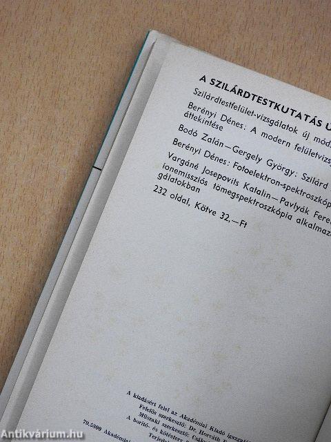 A szilárdtestkutatás újabb eredményei 6.