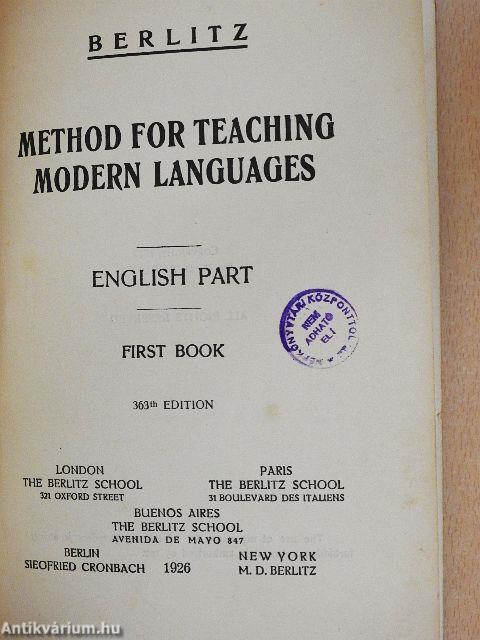 Method for Teaching Modern Languages I.