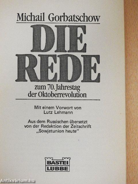 Die Rede zum 70. Jahrestag der Oktoberrevolution