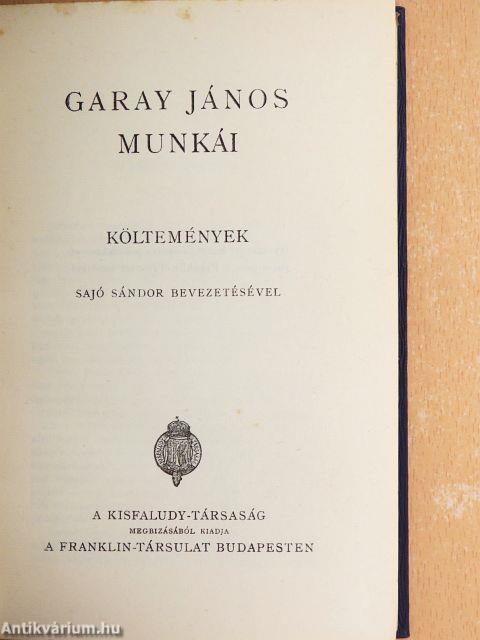Garay János munkái