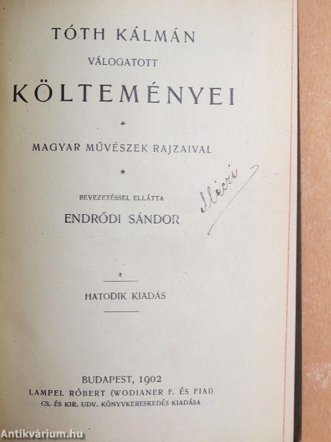 Tóth Kálmán válogatott költeményei