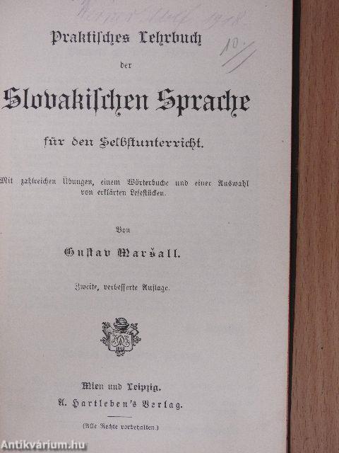 Praktisches Lehrbuch der Slovakischen Sprache für den Selbstunterricht (gótbetűs)