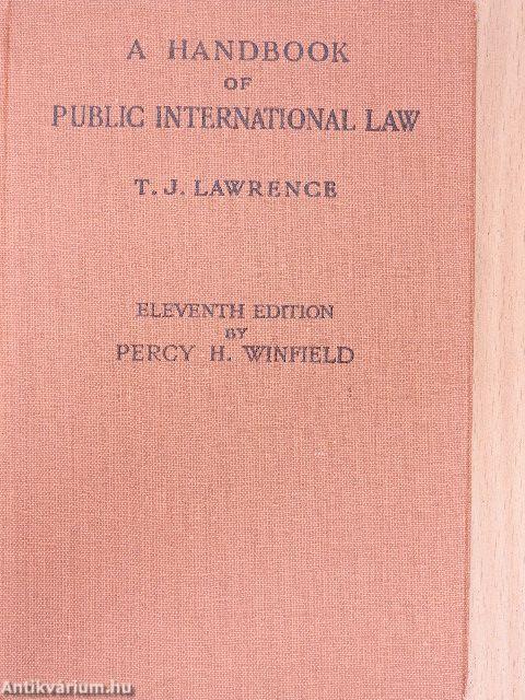 A handbook of public international law