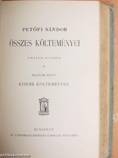 Petőfi Sándor összes költeményei I-IV.