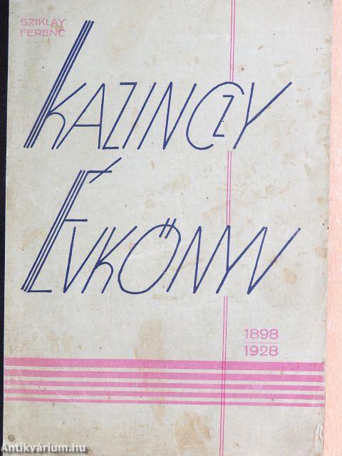 Kazinczy Évkönyv 1898-1928