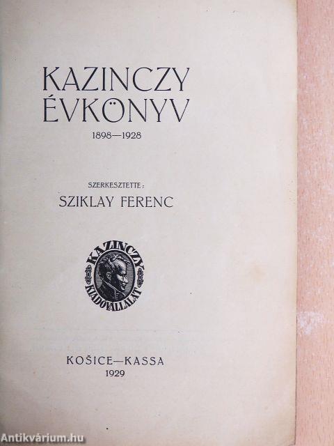 Kazinczy Évkönyv 1898-1928