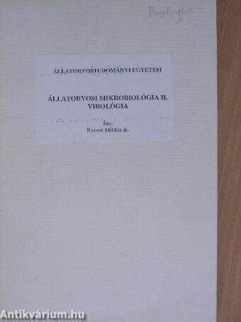 Állatorvosi mikrobiológia II.