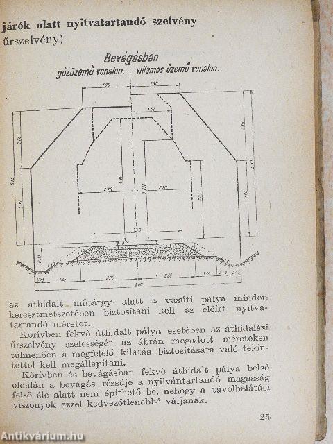 Építési és pályafenntartási műszaki adatok