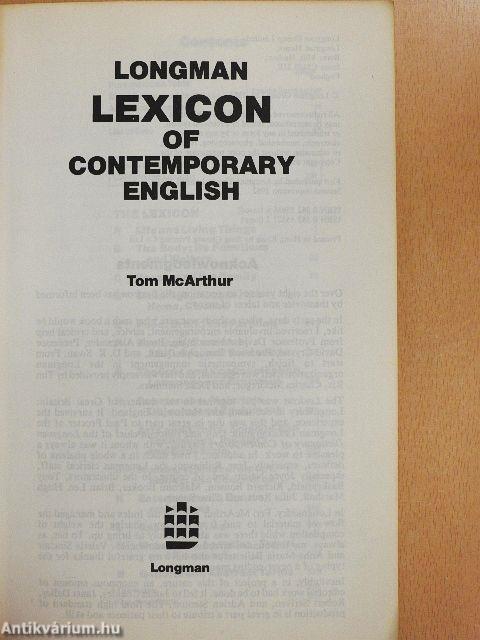 Longman Lexicon of Contemporary English