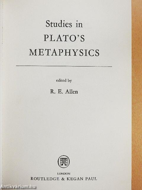 Studies in Plato's Metaphysics